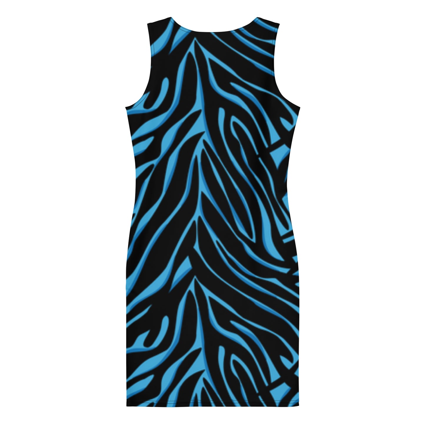 Zebra Print Bodycon dress (Blue & Black)