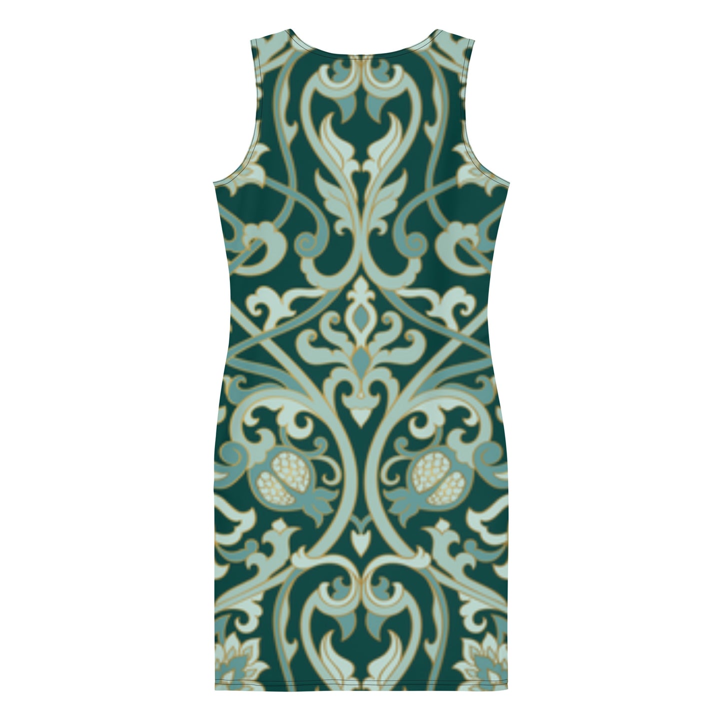 Green Print Bodycon Dress