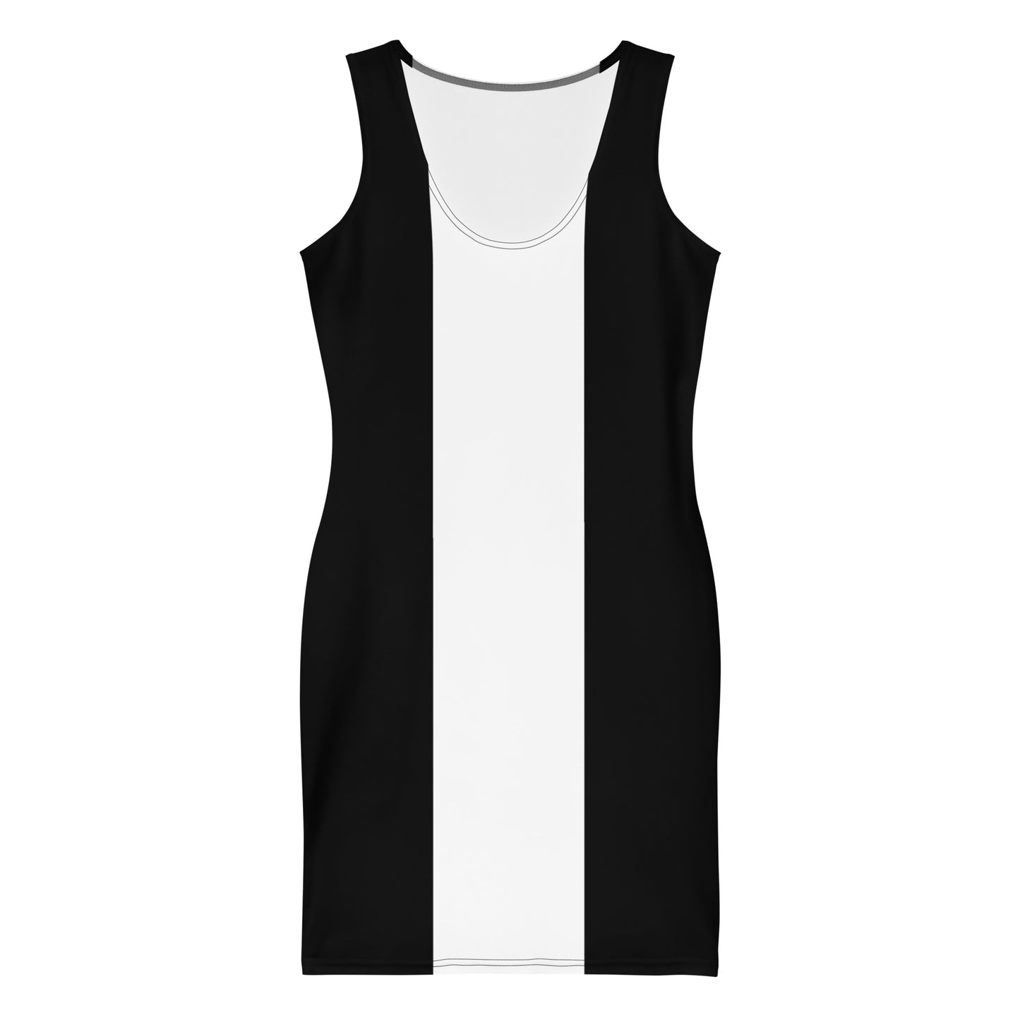 Black with White Centre Bodycon dress