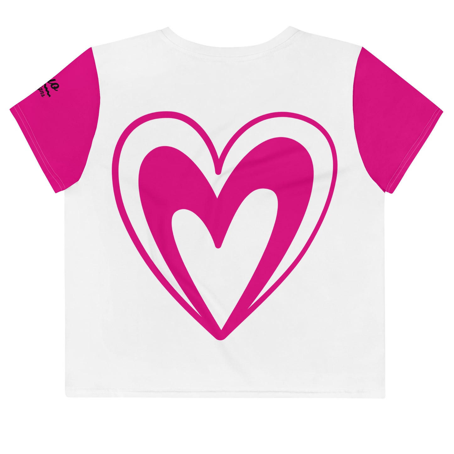 Pink Heart Crop Tee