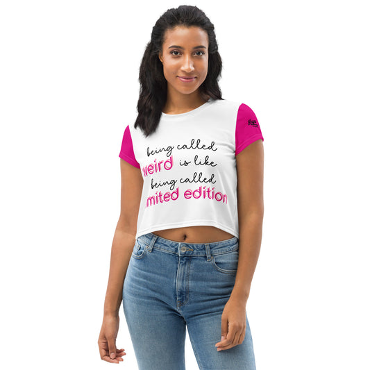 Pink Heart Crop Tee