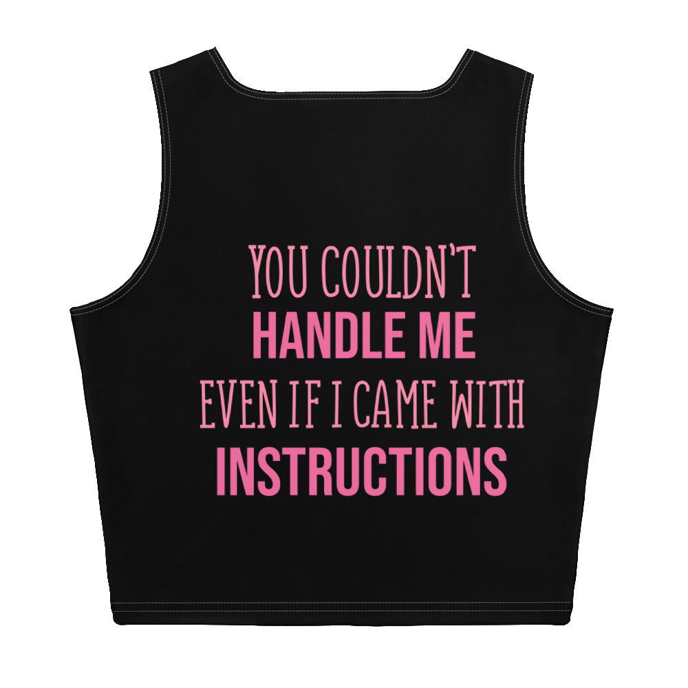 You Couldn’t Handle Me Crop Top in Black