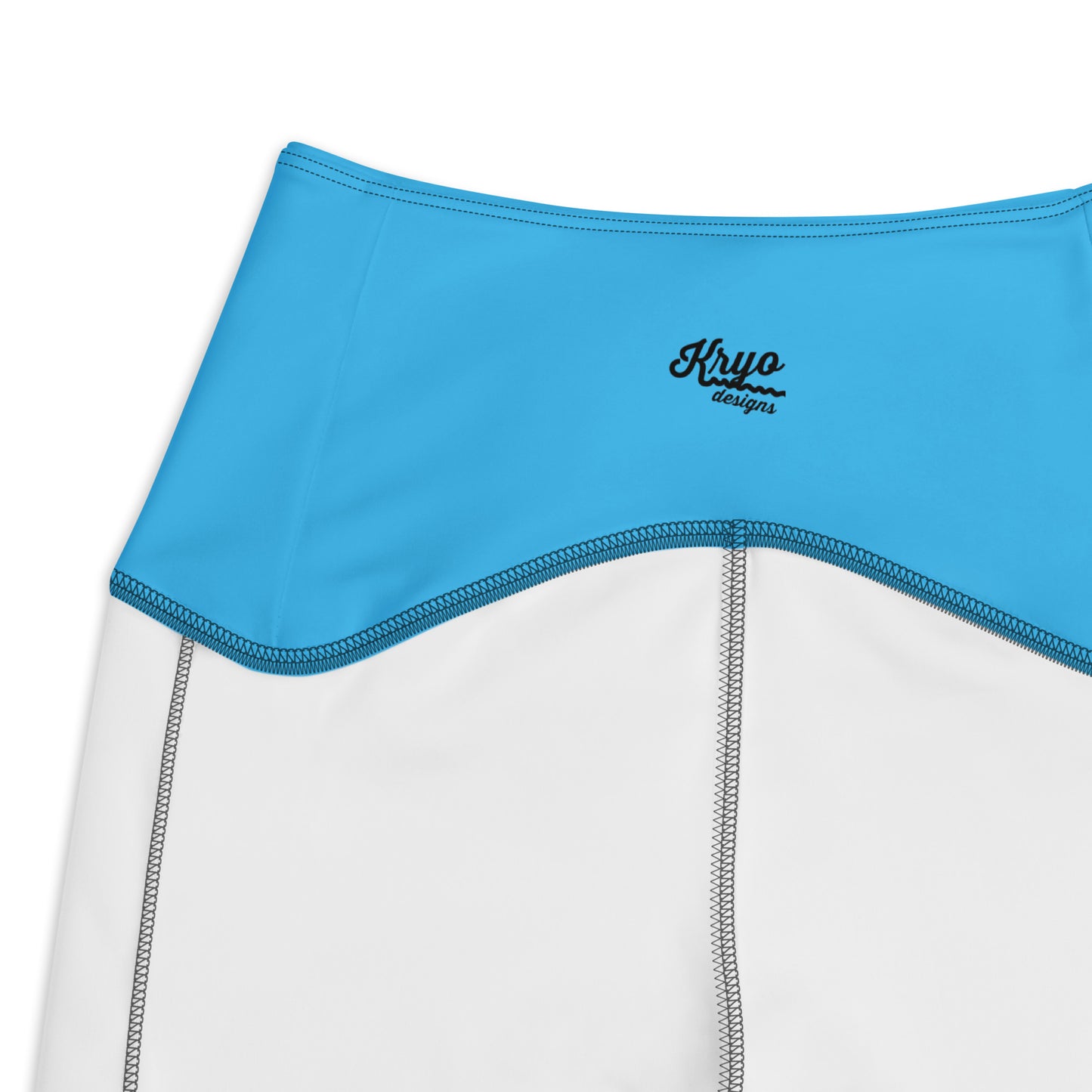 Sky Blue Crossover leggings with pockets