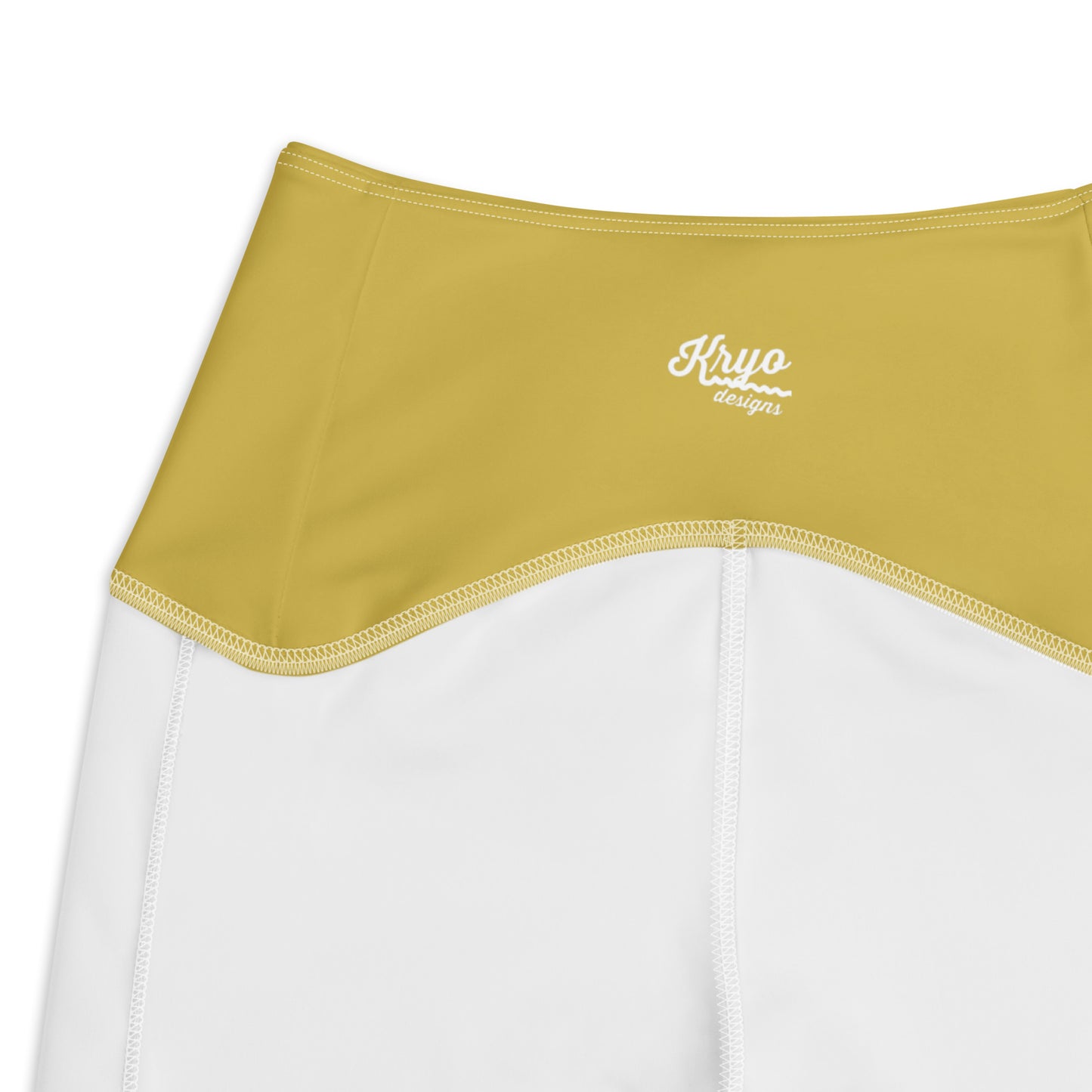 Gold Crossover leggings with pockets