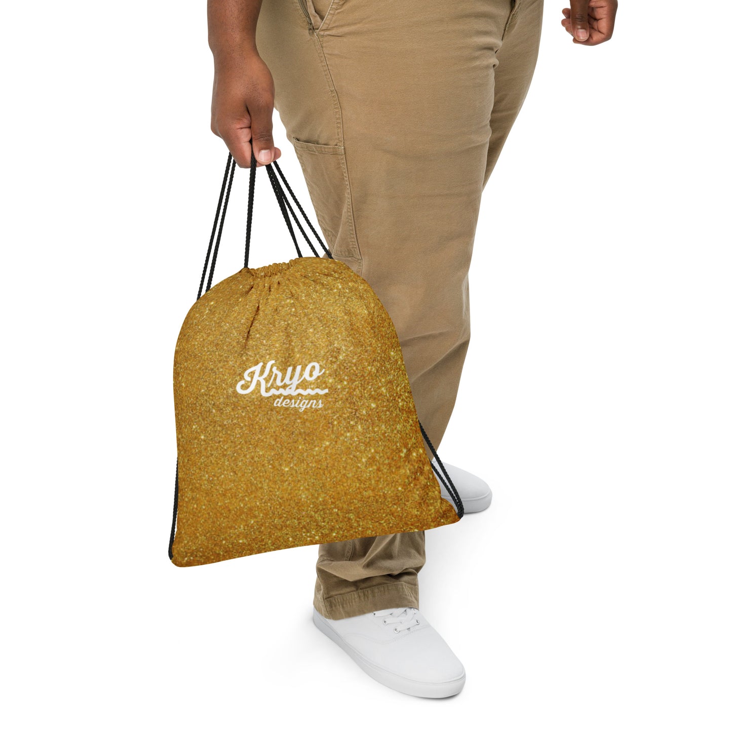 Gold Drawstring Bag