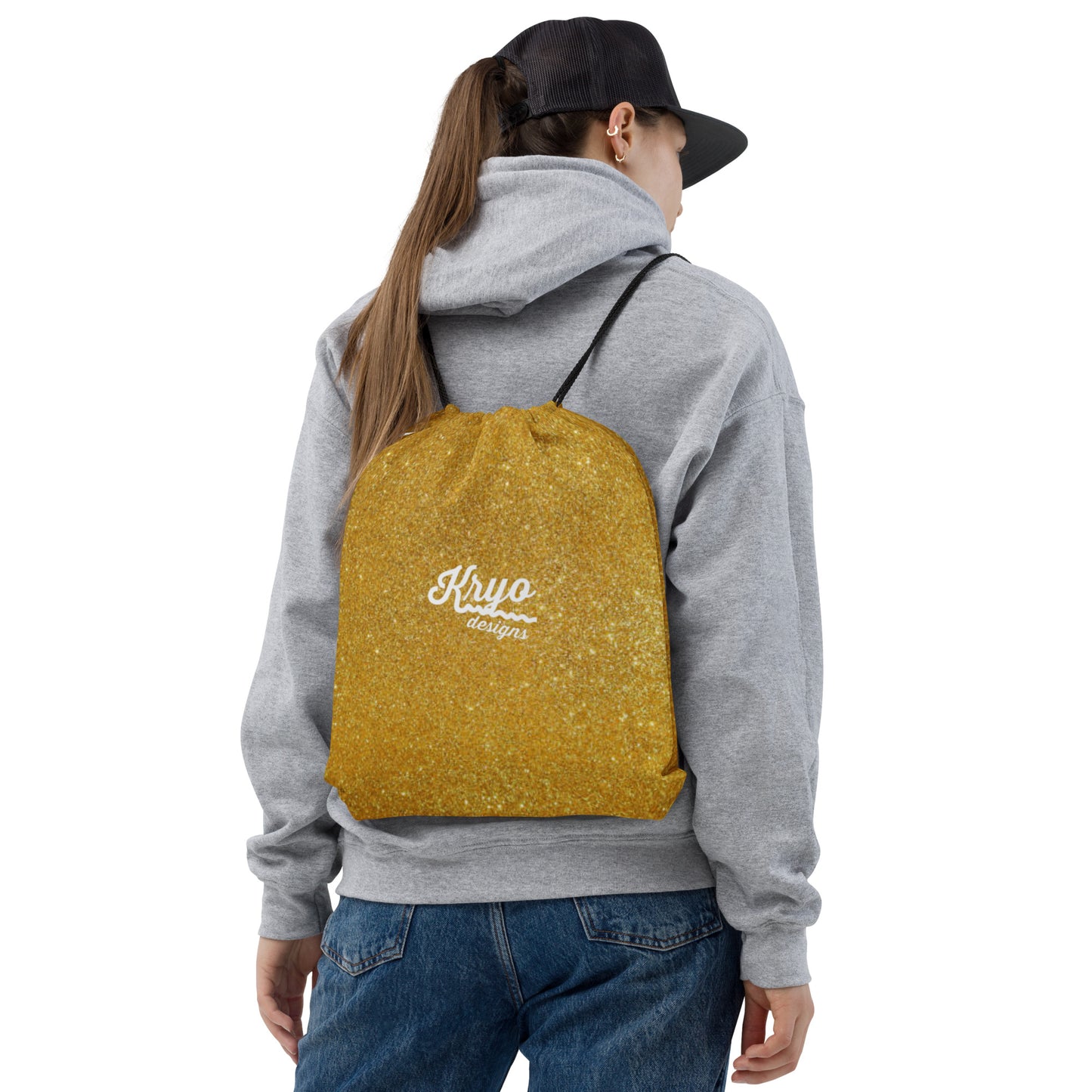 Gold Drawstring Bag