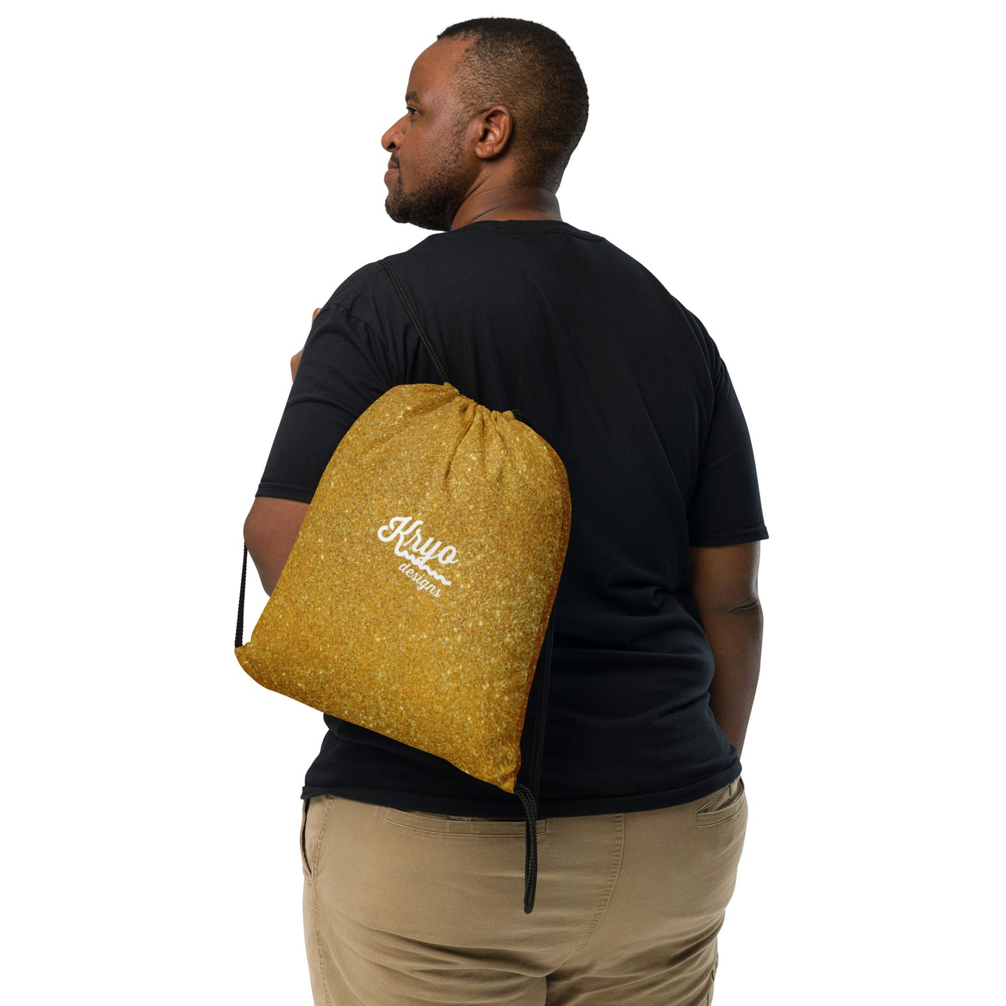 Gold Drawstring Bag