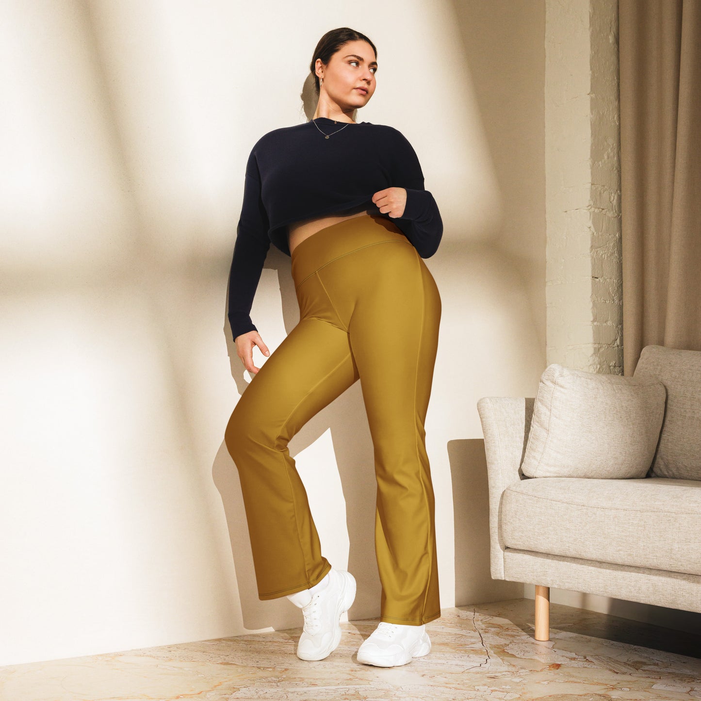 Gold Flare leggings