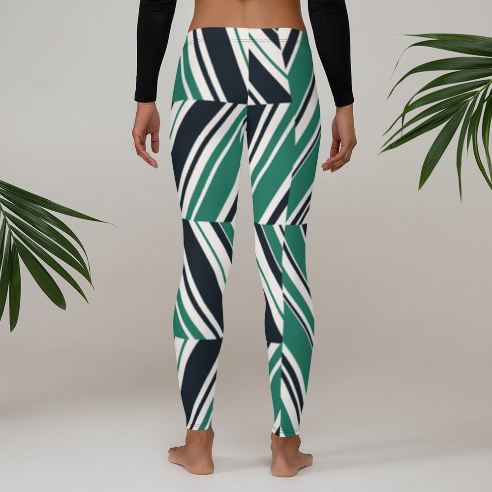 Green Print Leggings