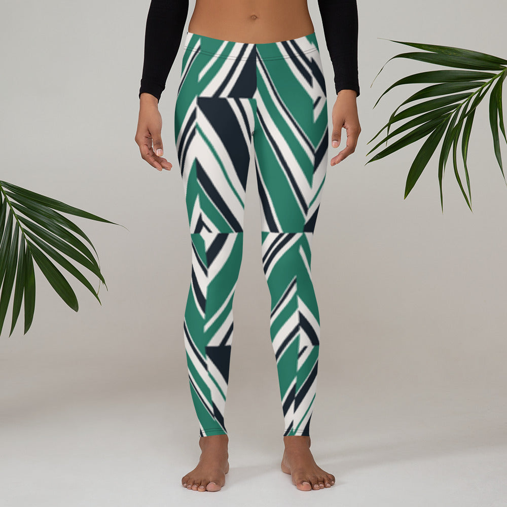 Green Print Leggings