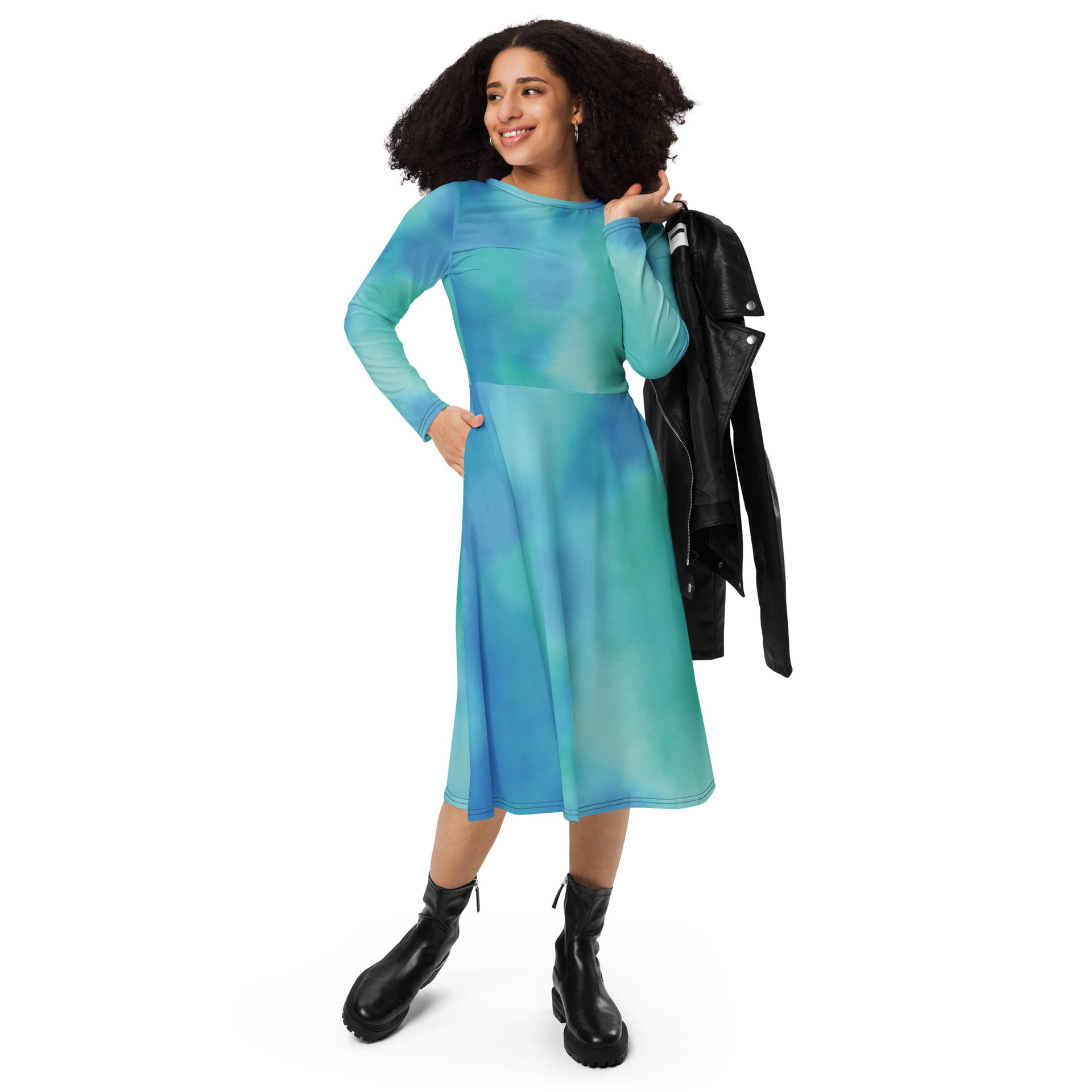 Agua long sleeve midi dress – K ryo designs
