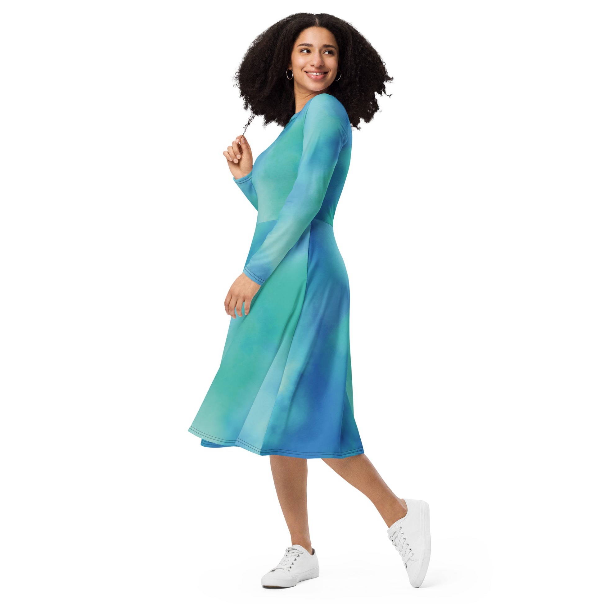 Agua long sleeve midi dress K ryo designs Agua long sleeve midi dress K ryo designs