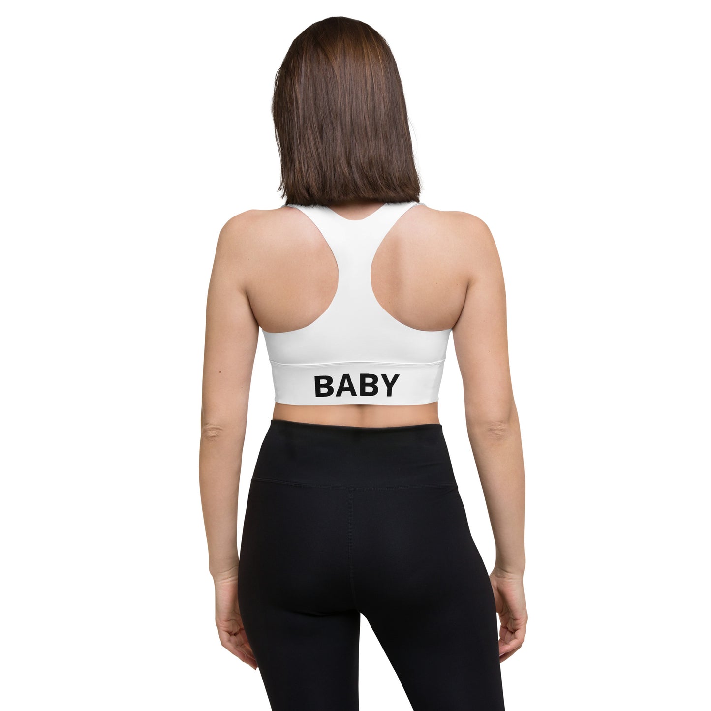 Longline sports bra White