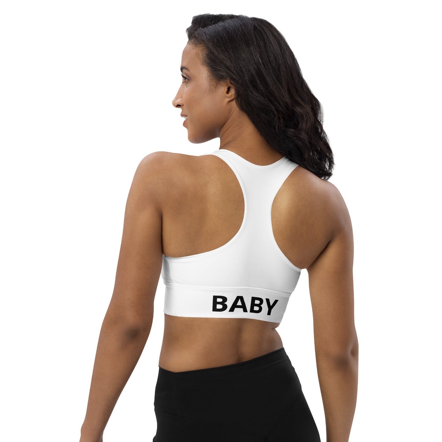 Longline sports bra White