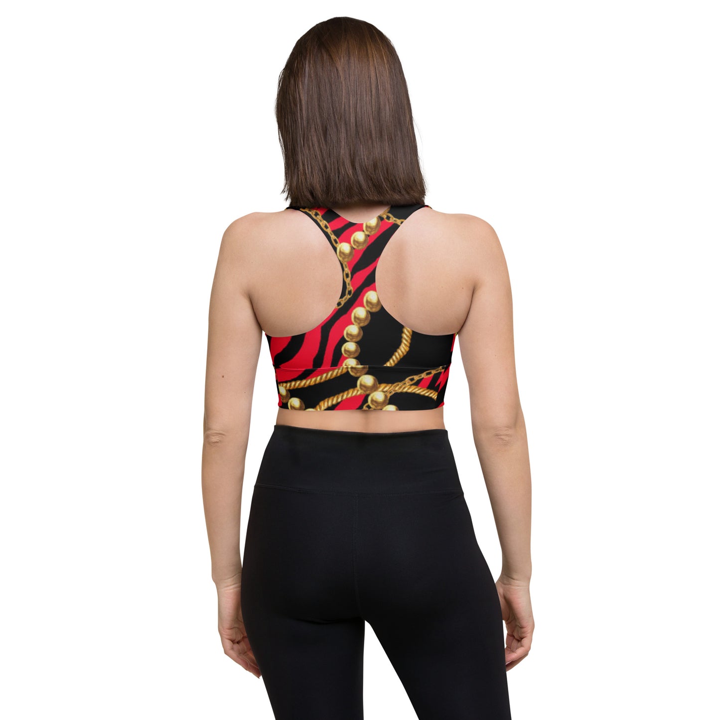 All-Over Print Longline sports bra