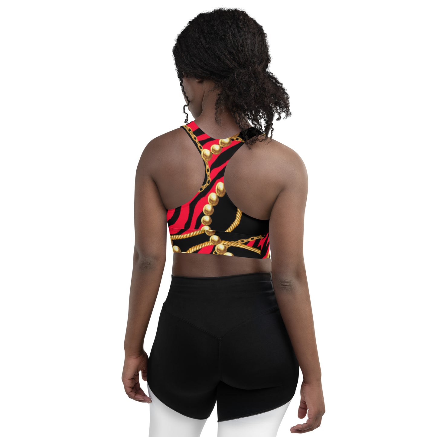 All-Over Print Longline sports bra