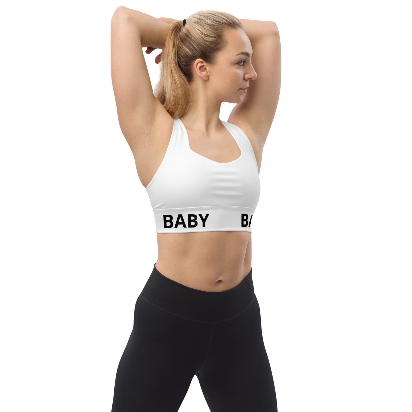 Longline sports bra White