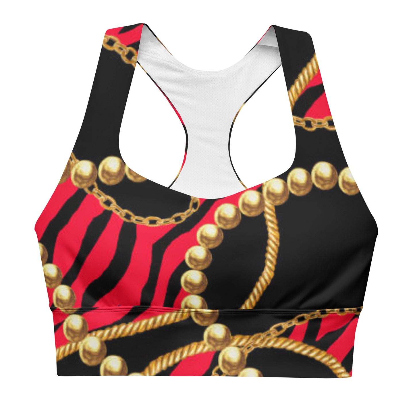 All-Over Print Longline sports bra