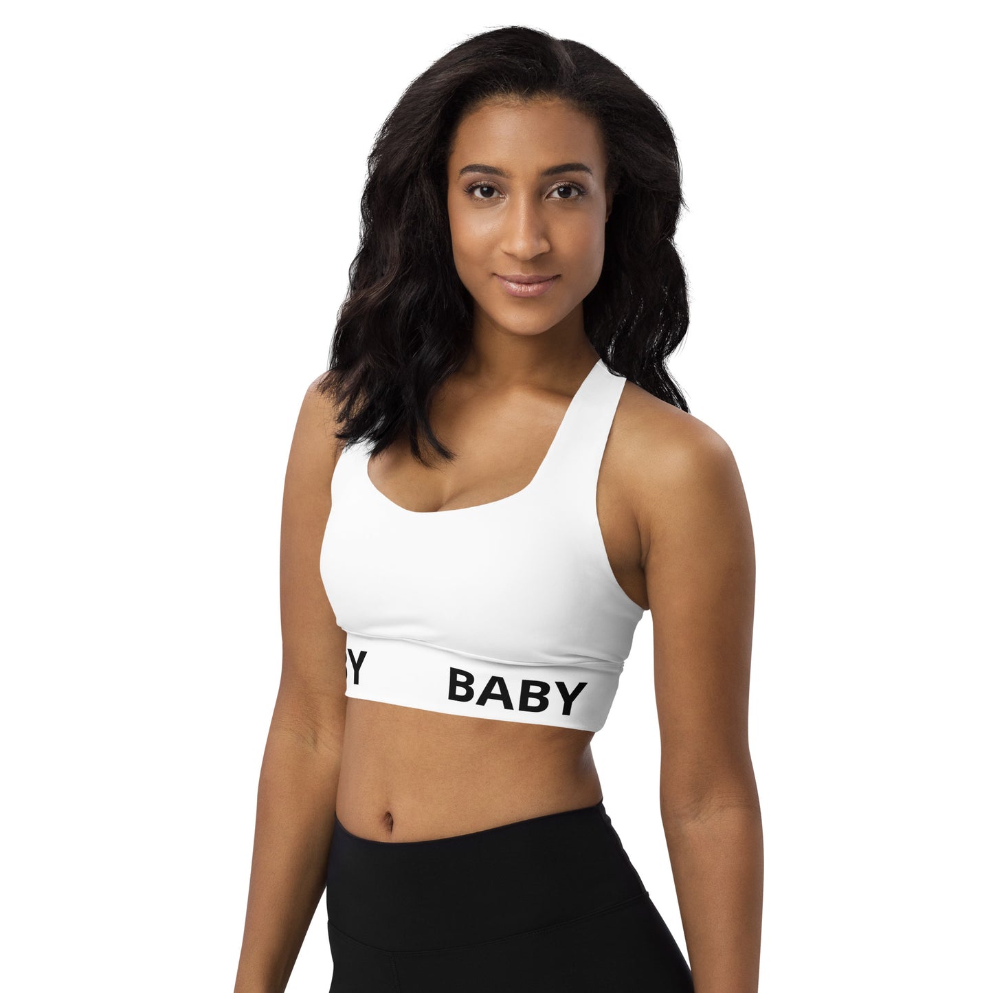 Longline sports bra White