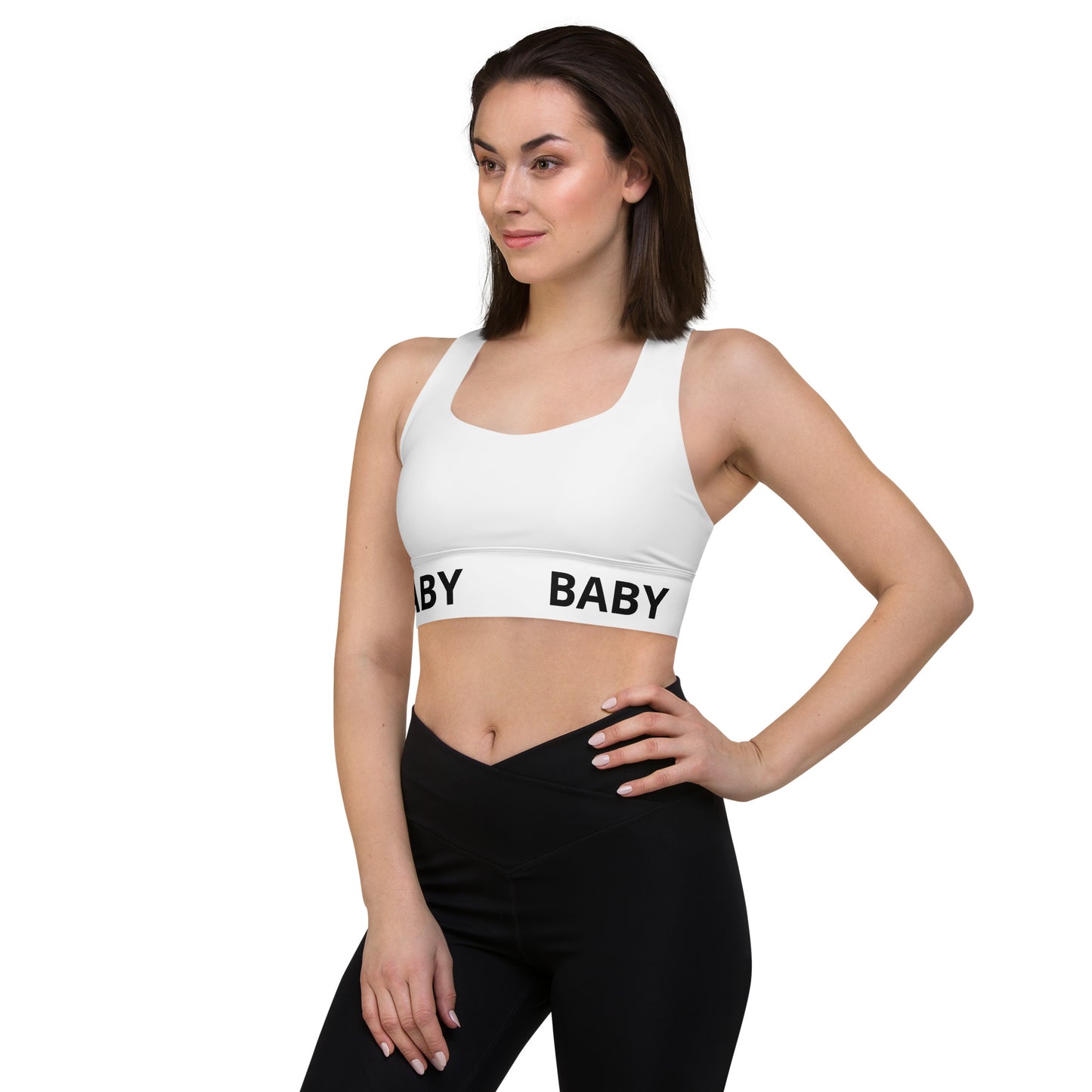 Longline sports bra White