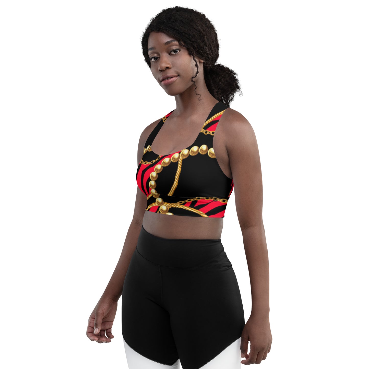 All-Over Print Longline sports bra