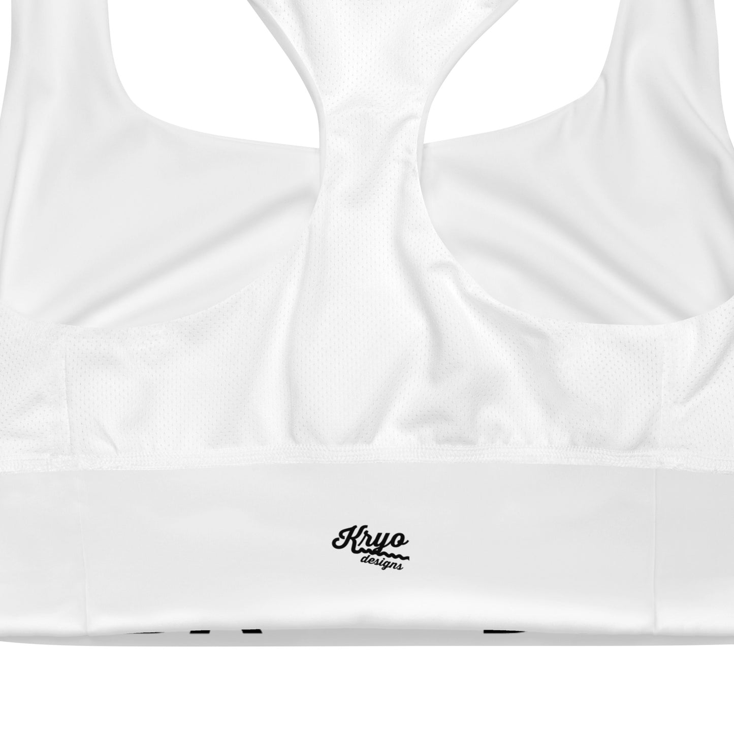 Longline sports bra White