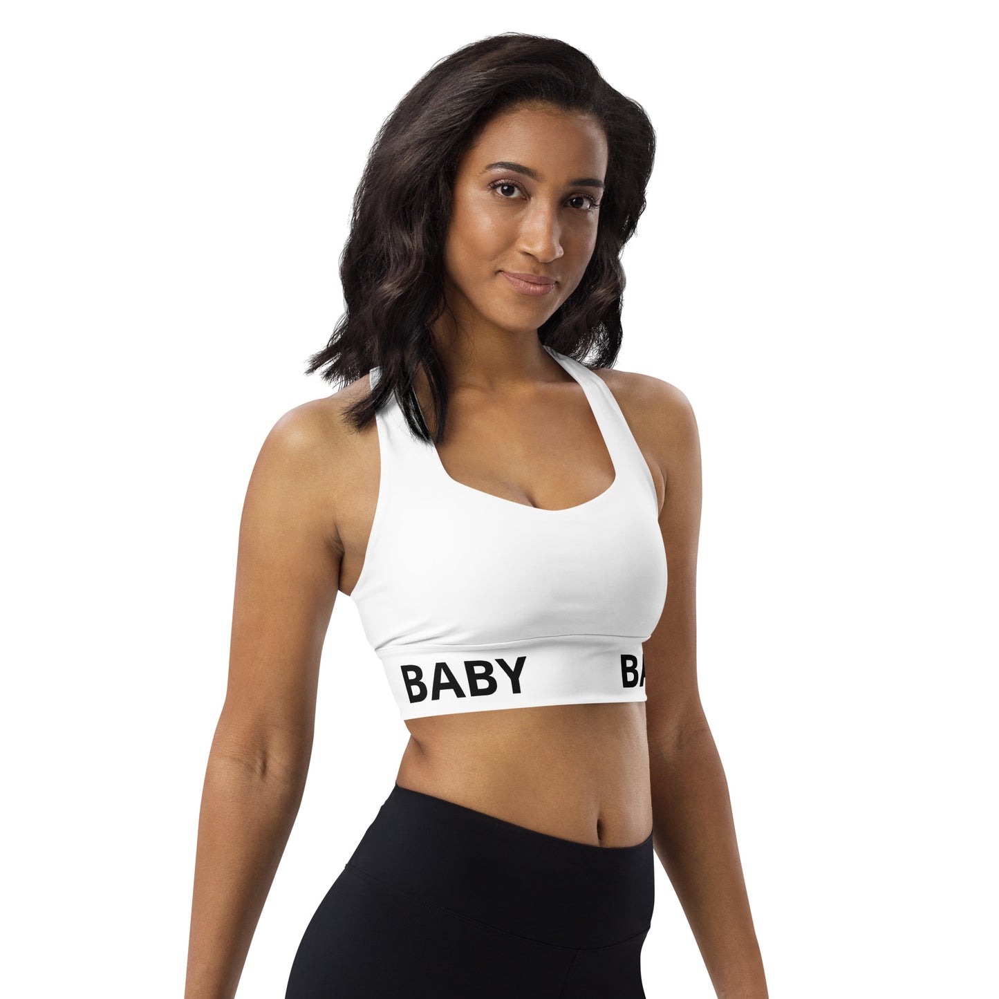 Longline sports bra White