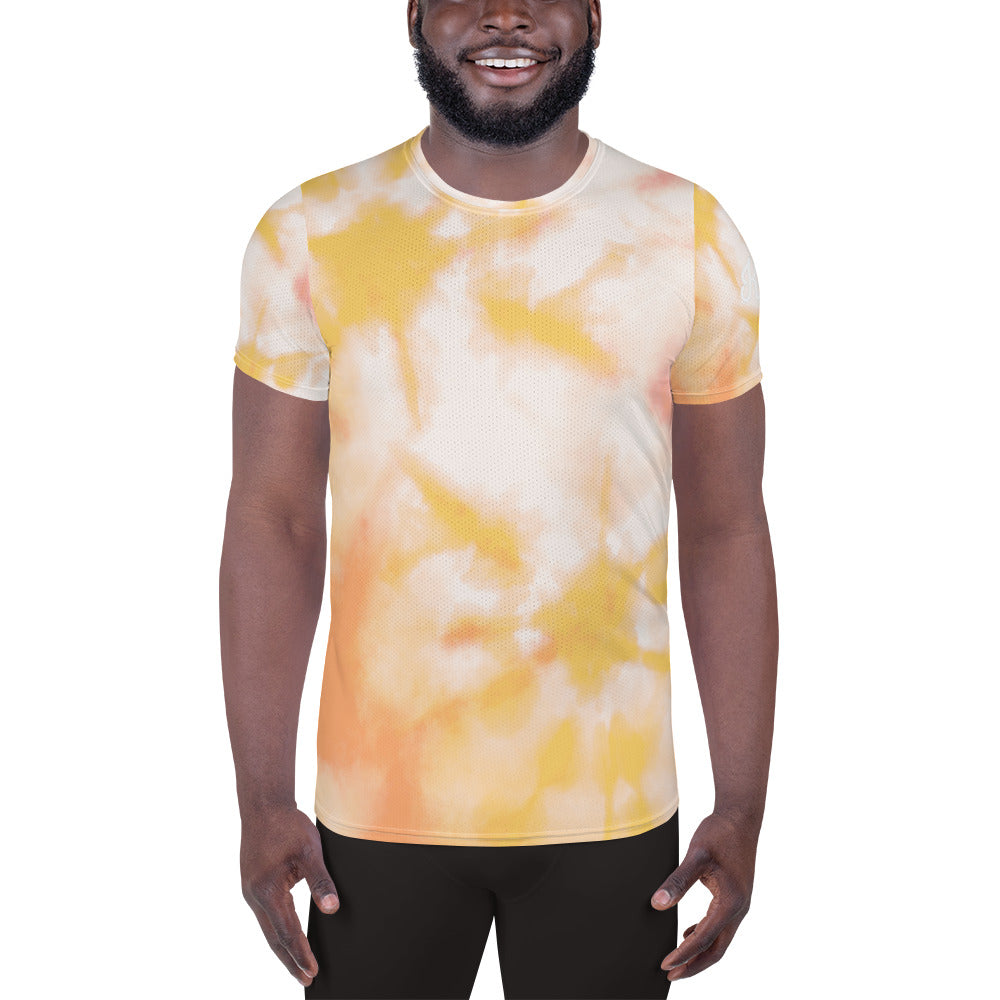 Orange Splash Men's Athletic T-shirt