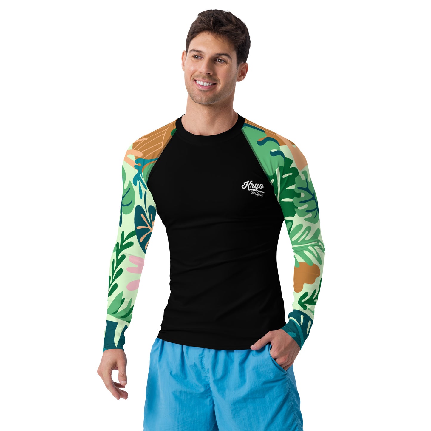 Flower Print Rash Guard