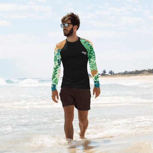 Flower Print Rash Guard