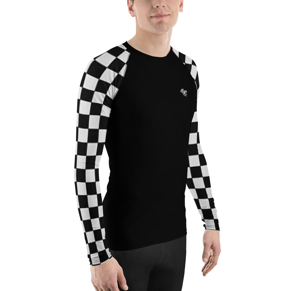 Men's  Chequered Sleeve Rash Guard