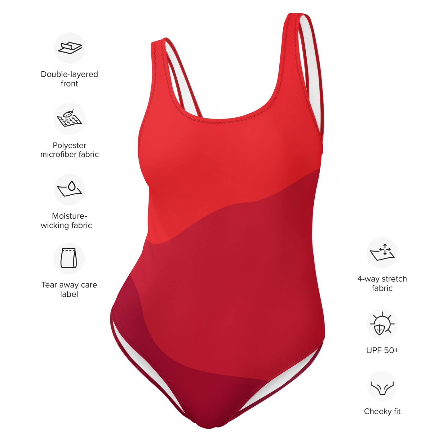 One-Piece Red Swimsuit