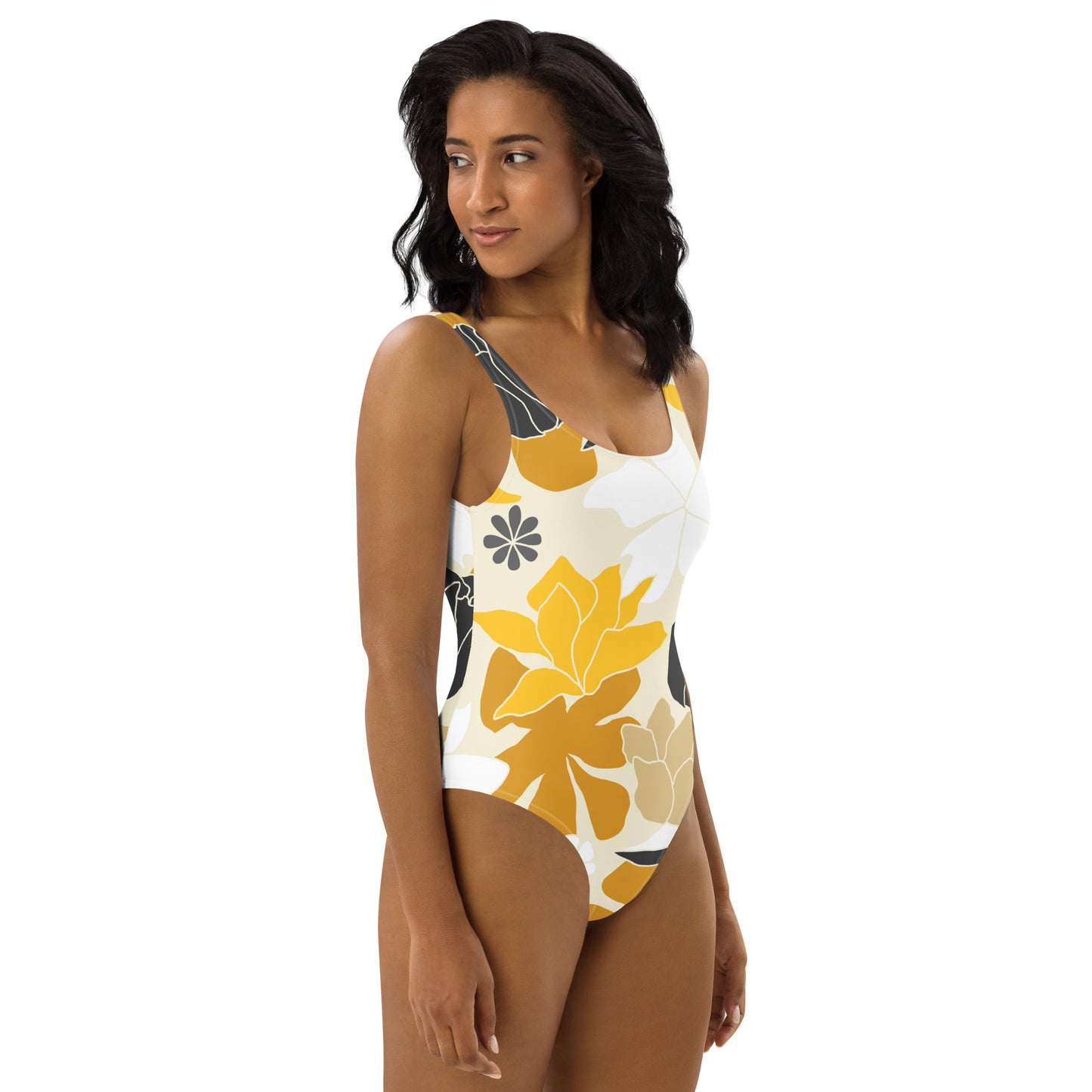 One-Piece Bright Floral Swimsuit