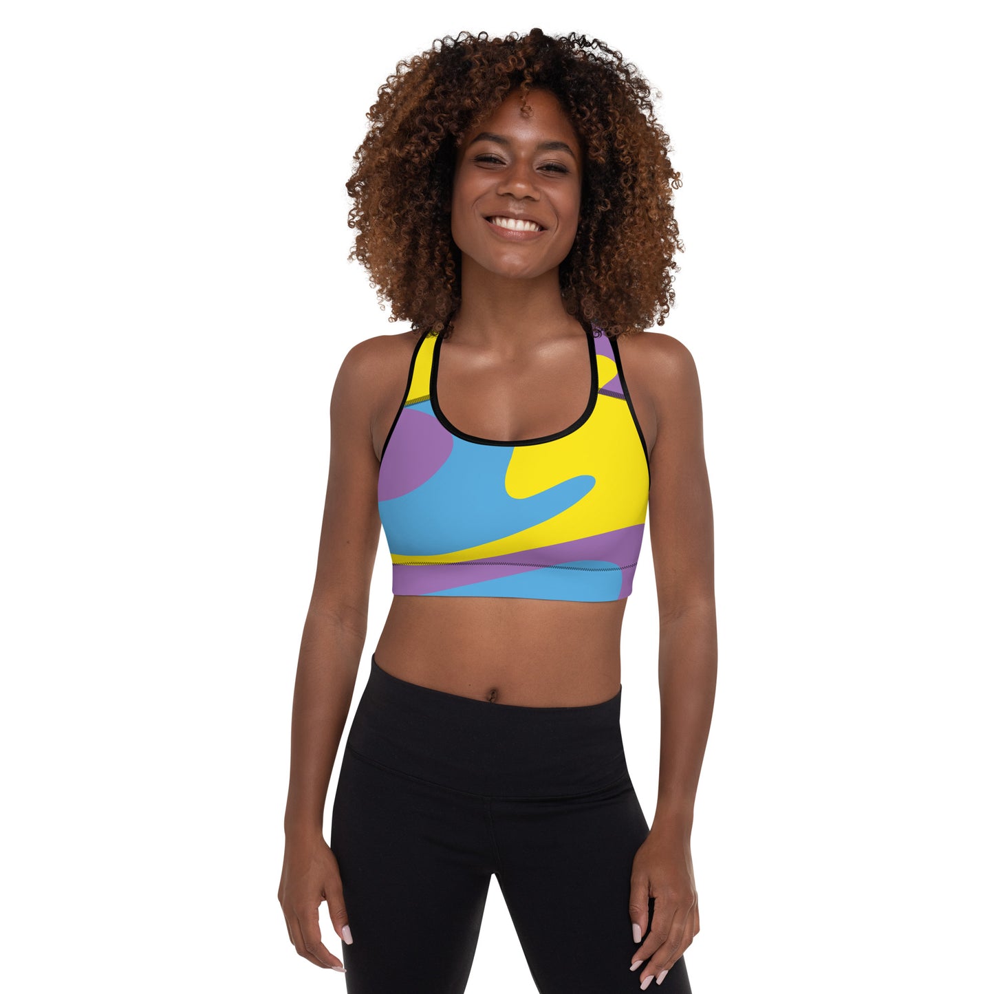 Padded Colour Splash Sports Bra