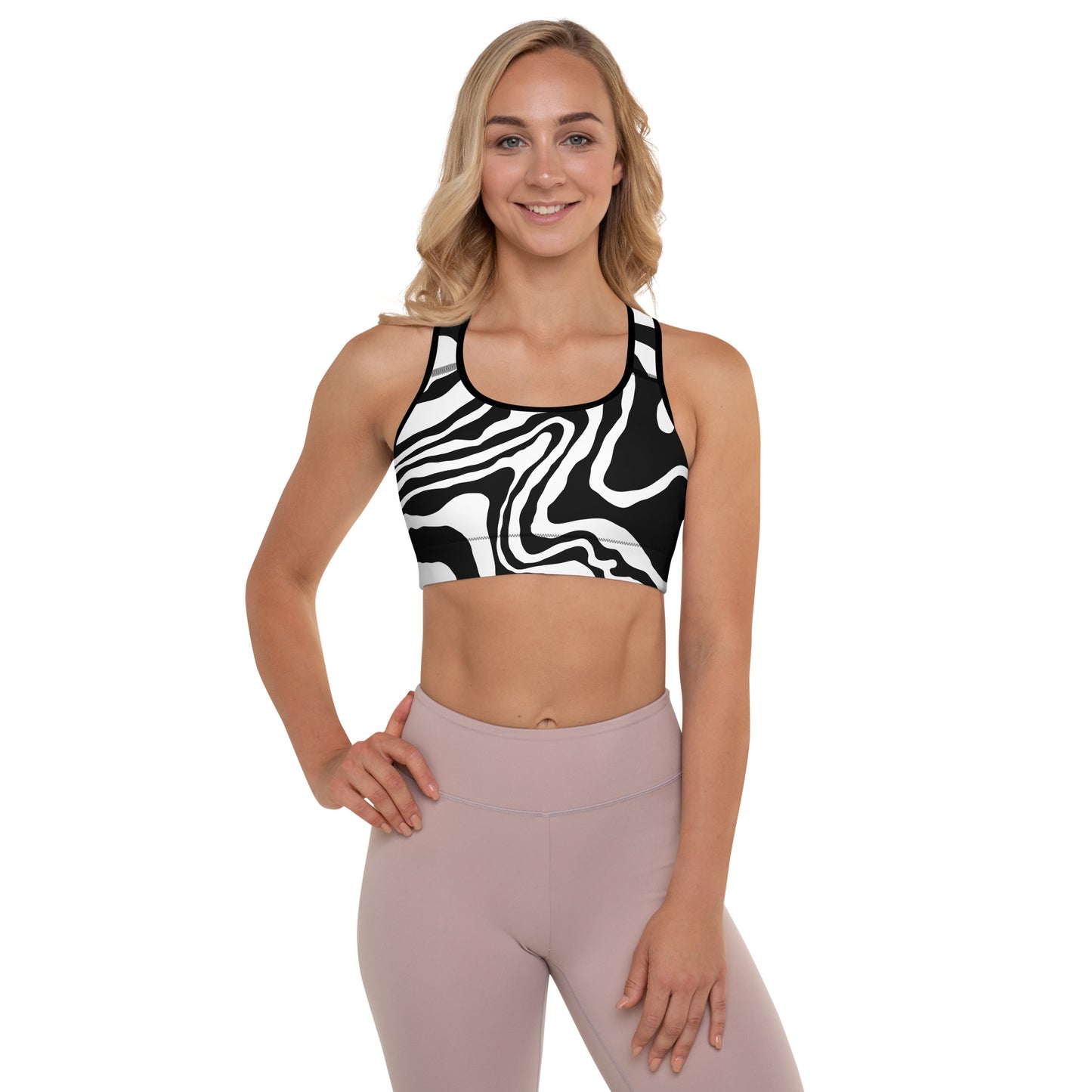 Zebra Print Padded Sports Bra