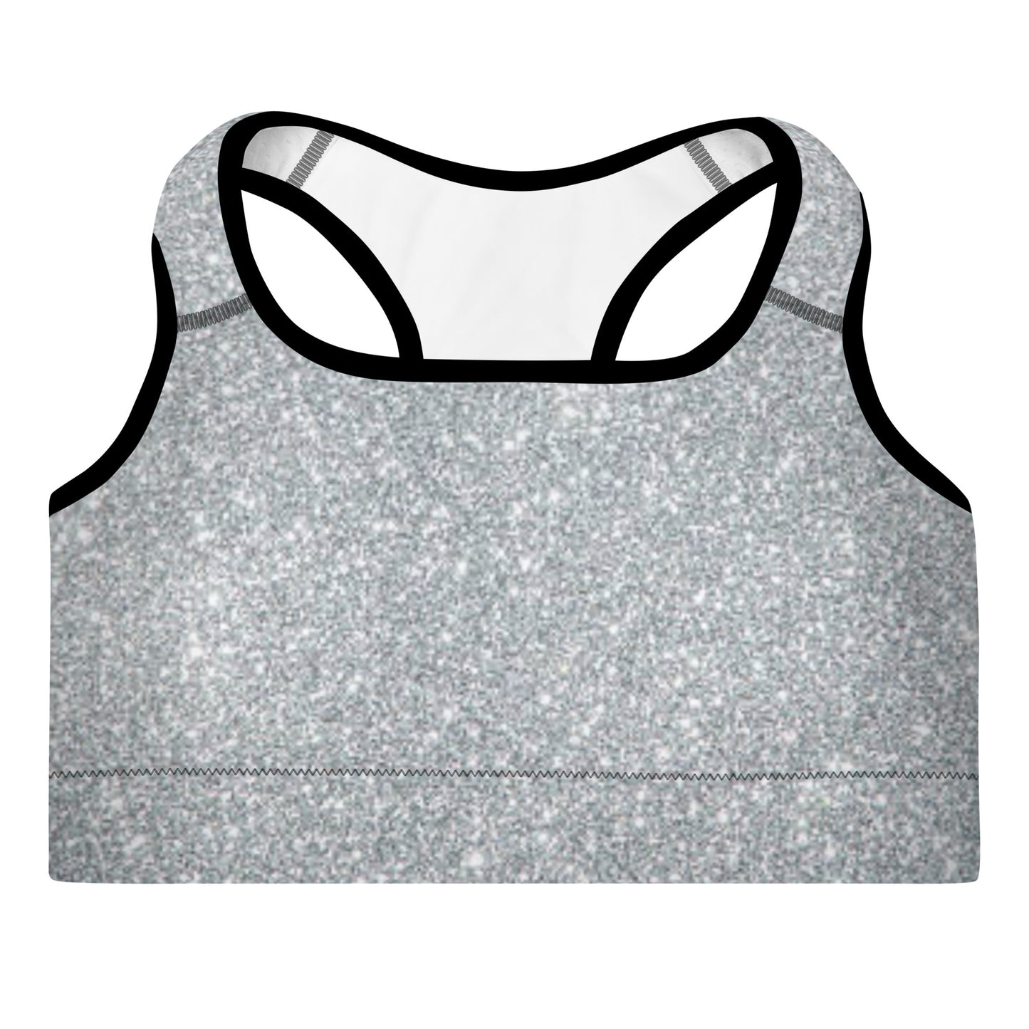 Silver Padded Sports Bra