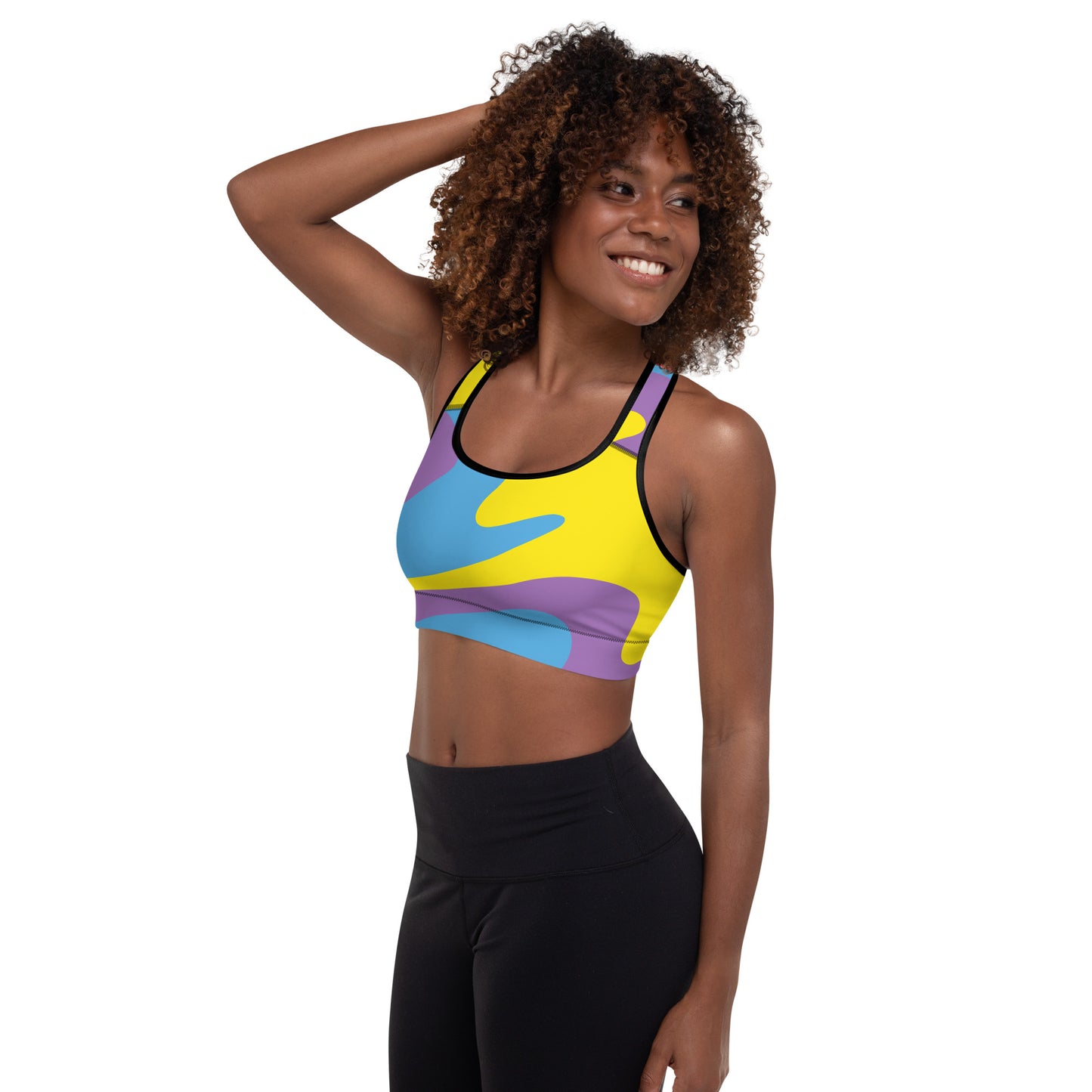 Padded Colour Splash Sports Bra