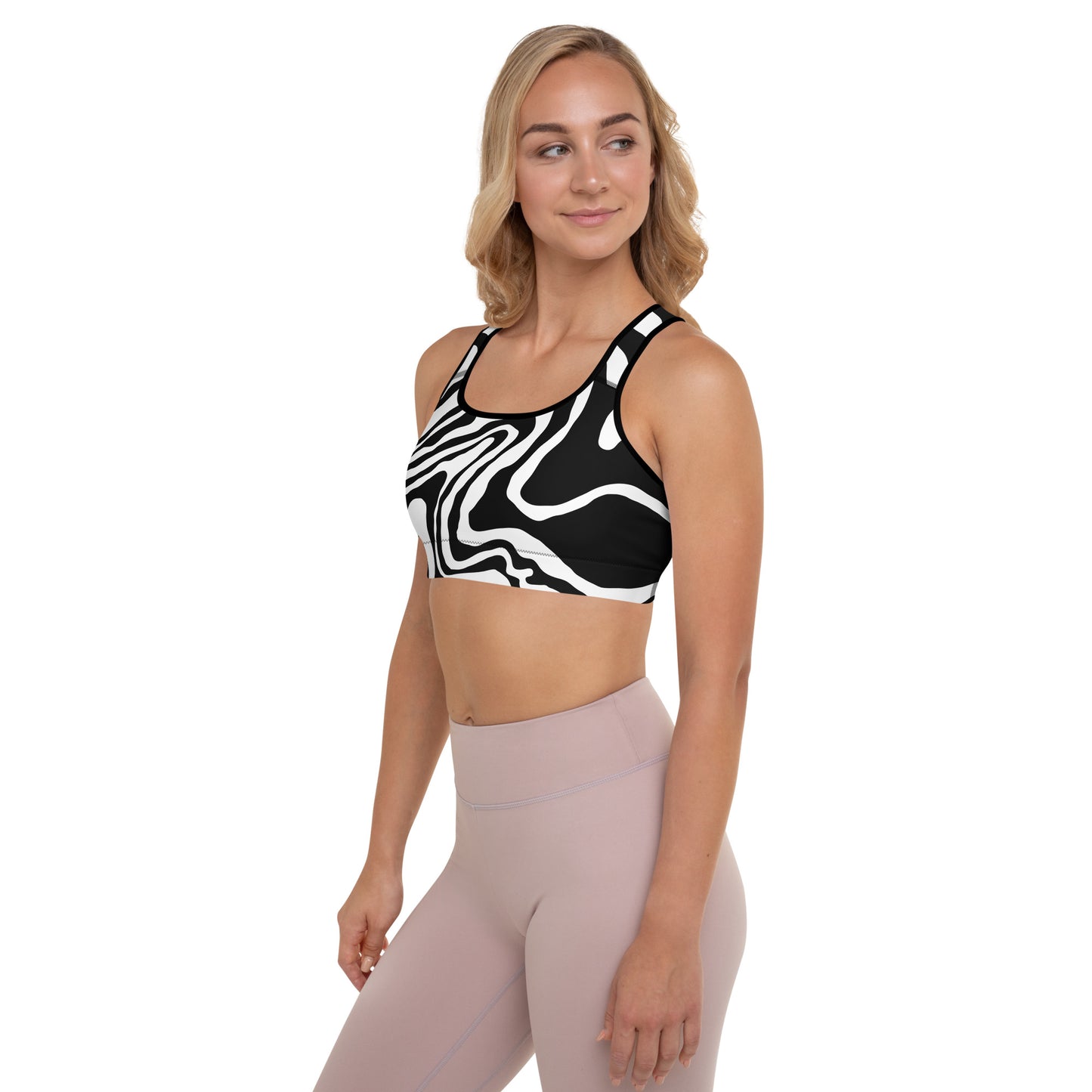 Zebra Print Padded Sports Bra