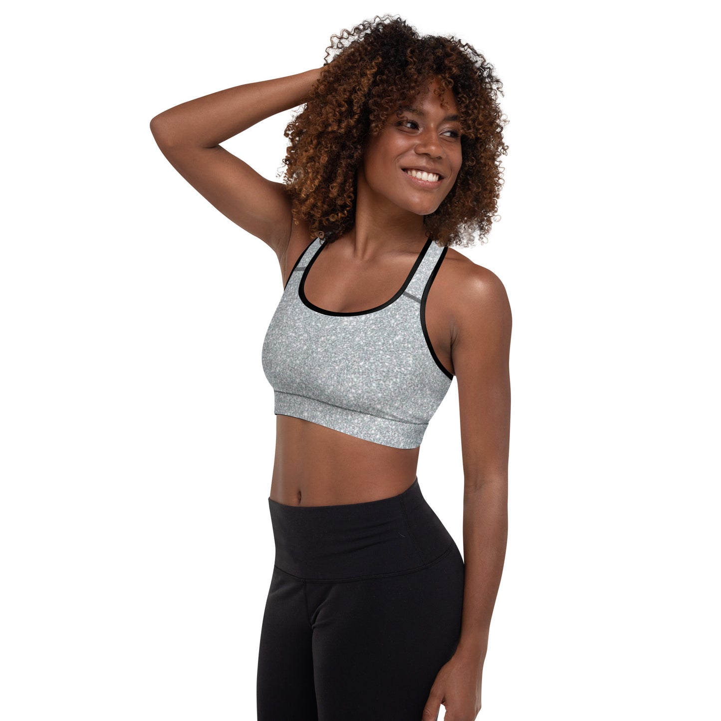 Silver Padded Sports Bra