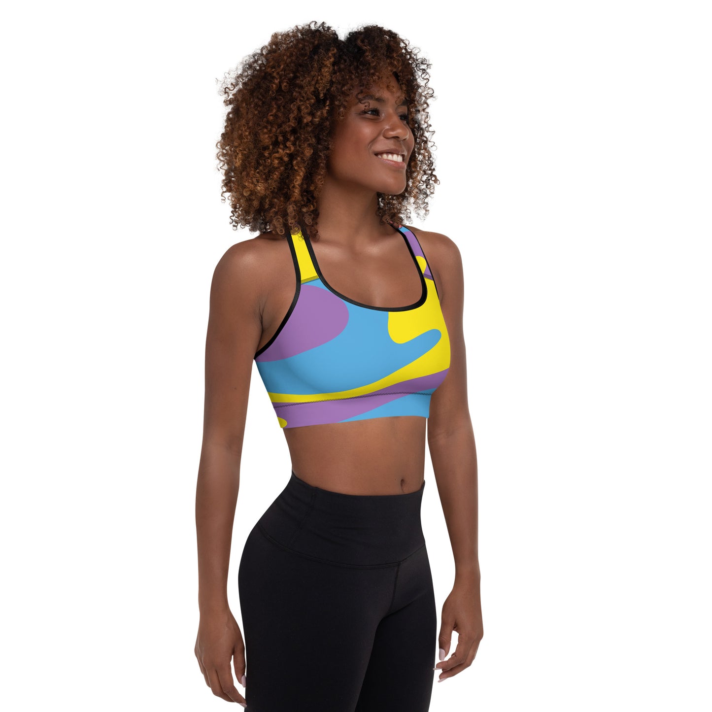 Padded Colour Splash Sports Bra