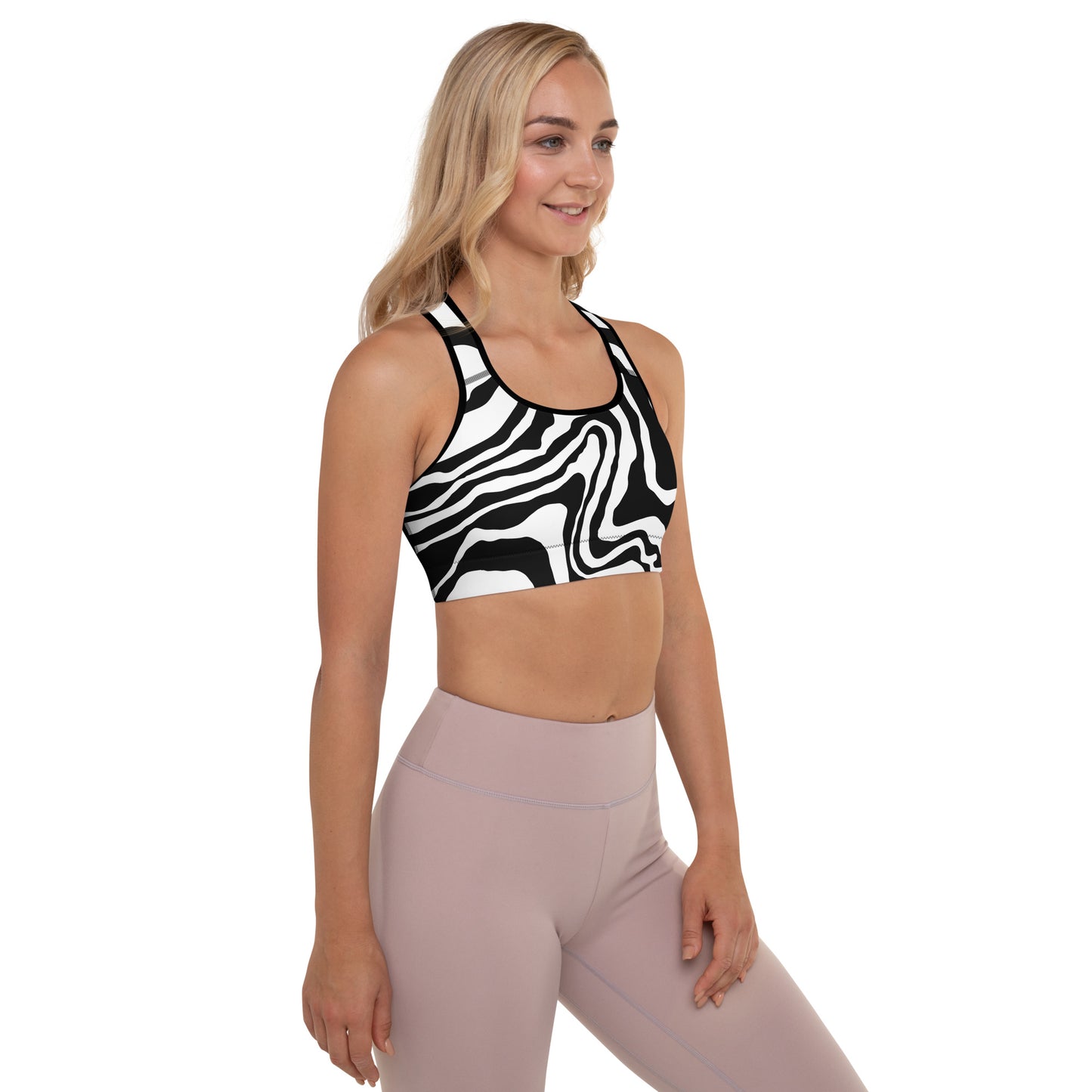 Zebra Print Padded Sports Bra