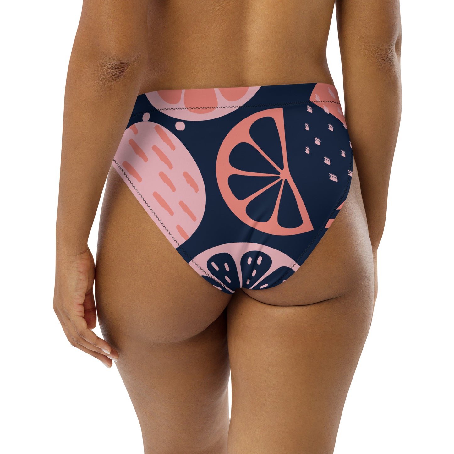 Recycled high-waisted bikini bottom