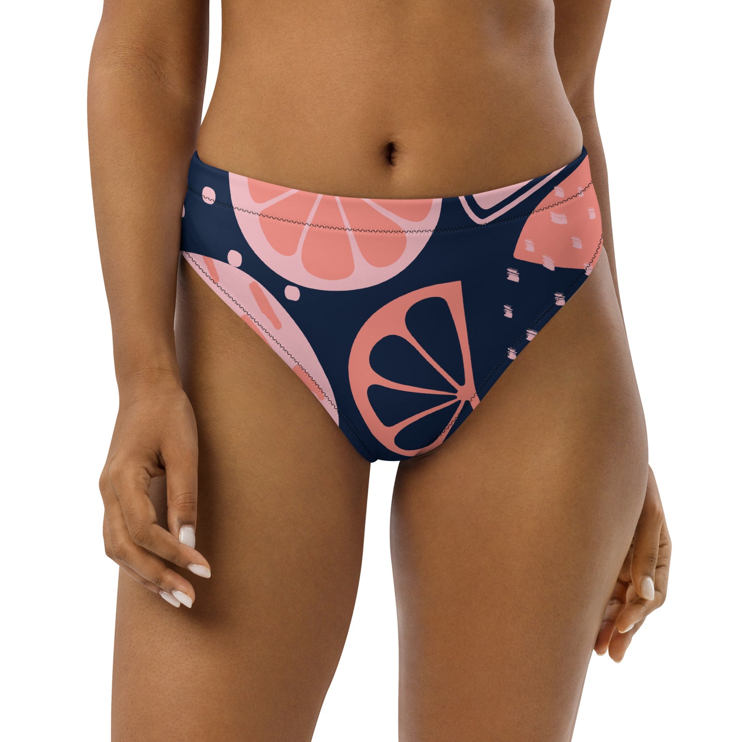 Recycled high-waisted bikini bottom