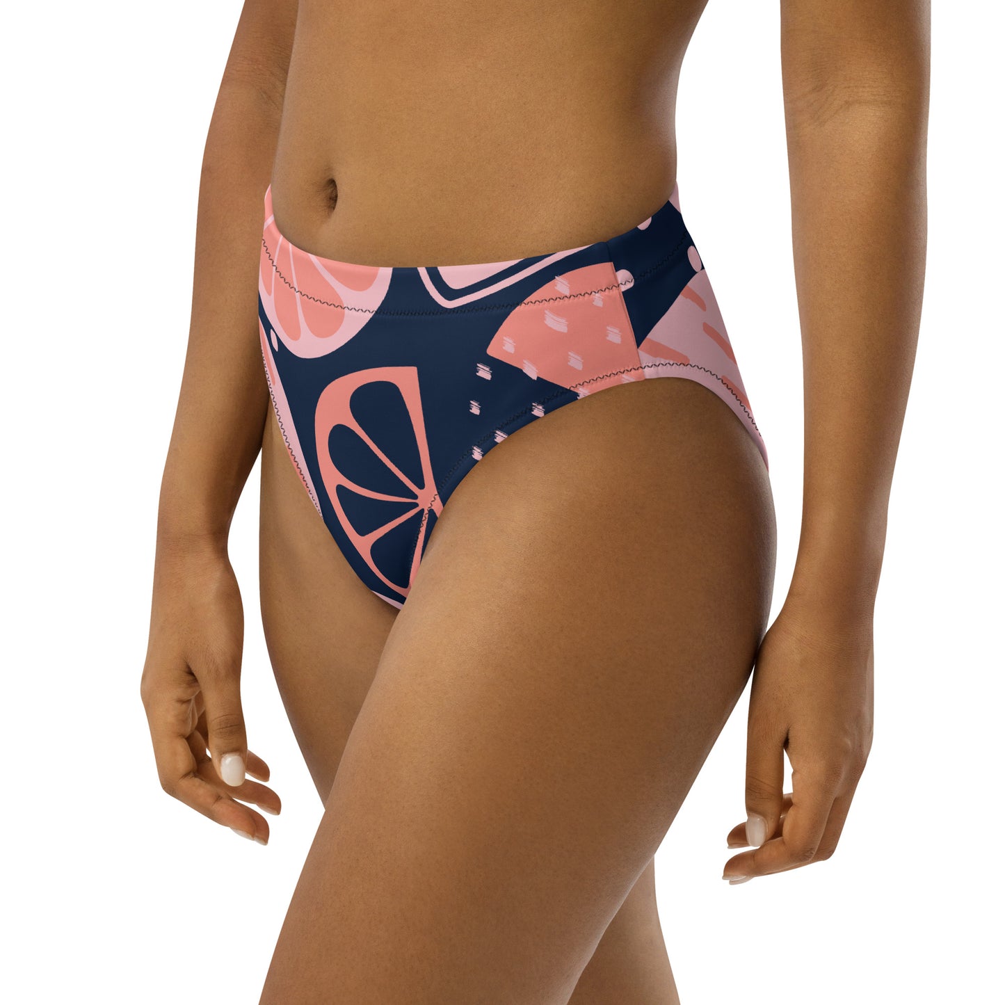 Recycled high-waisted bikini bottom