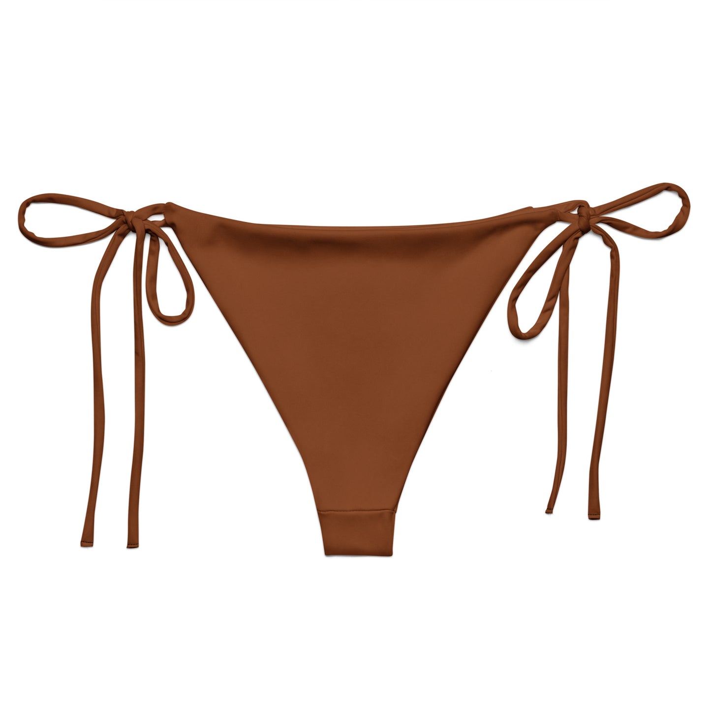 Brown recycled string bikini bottom