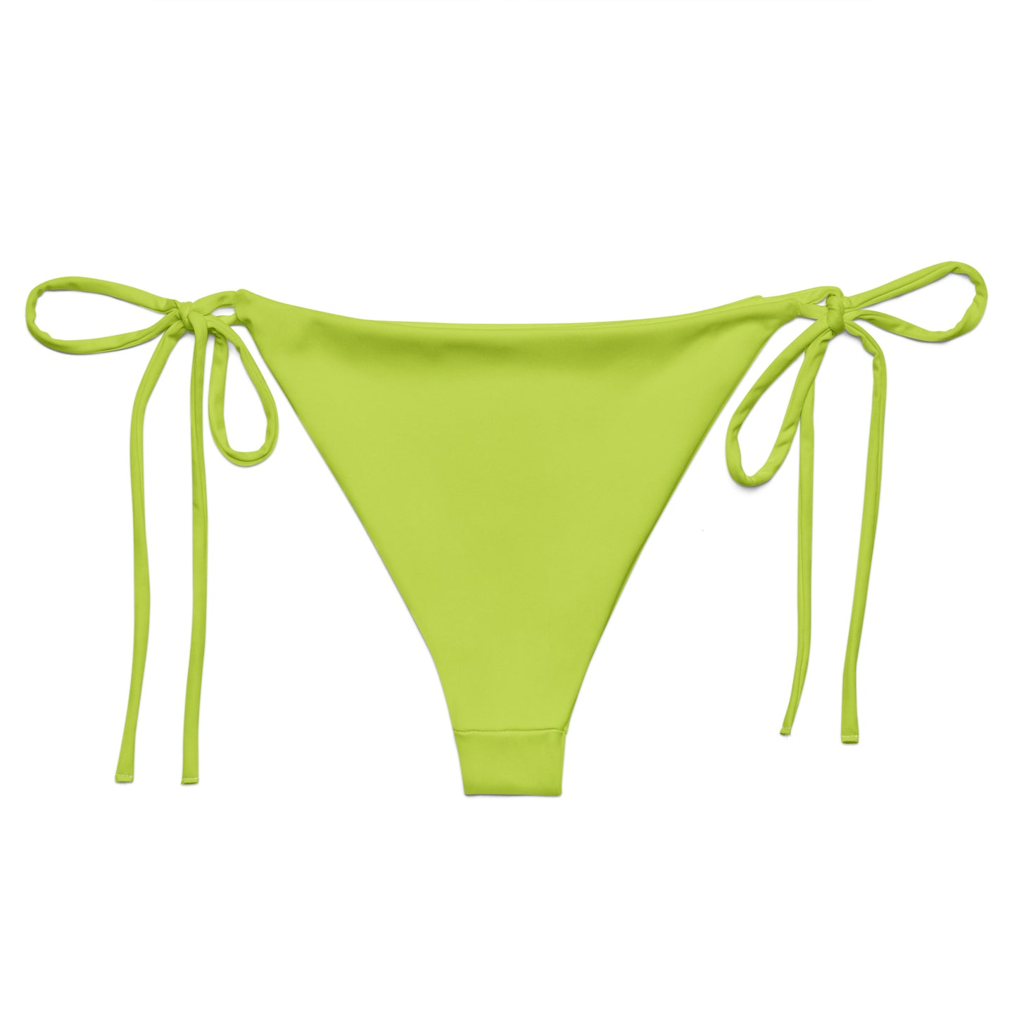 Lime recycled string bikini bottom