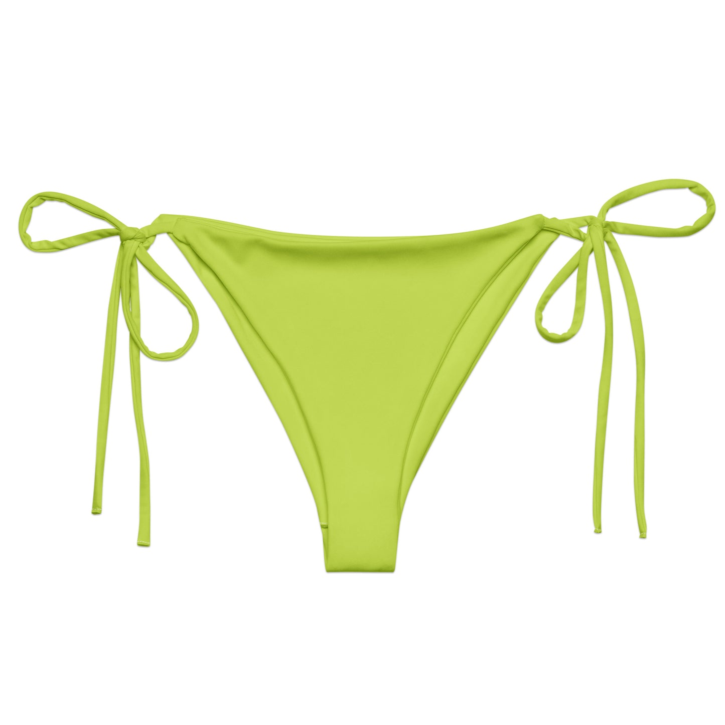 Lime recycled string bikini bottom