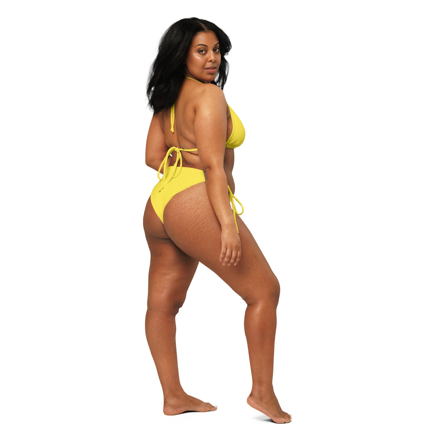 Yellow recycled string bikini