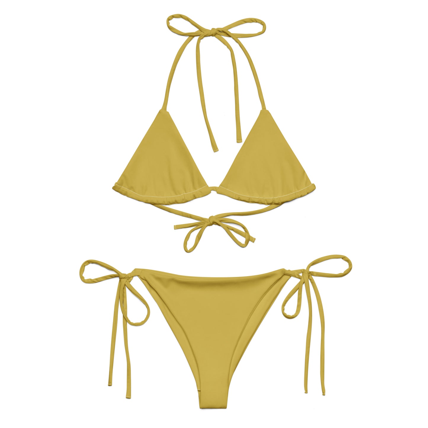 Gold recycled string bikini