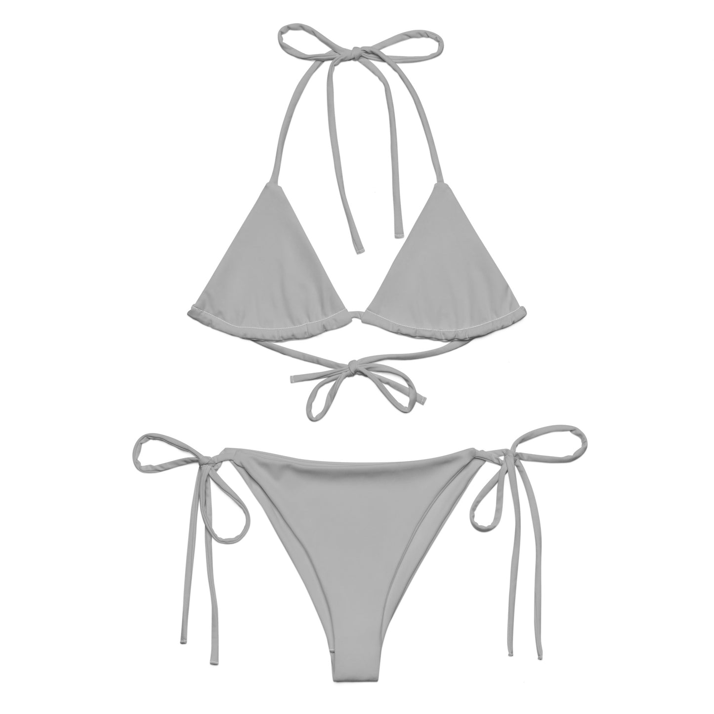 Silver recycled string bikini